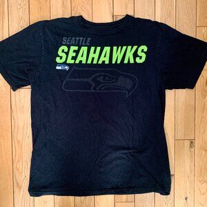 Y2K Seattle Seahawks NFL Team Apparel T Shirt Football Tee Men's XL Faded Black